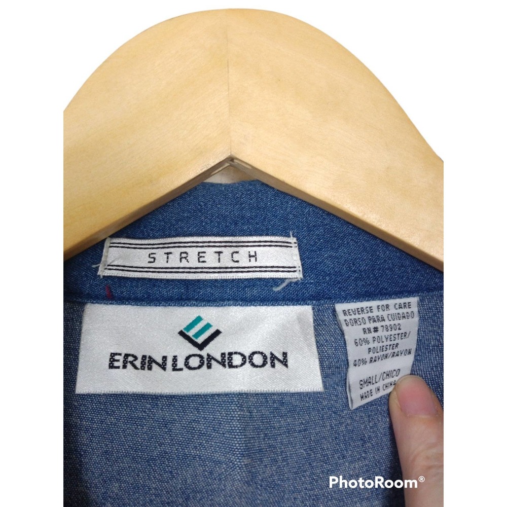 Y2K Erin London Stretch Denim Zebra Jacket Small Wild Animal Print Jean Bratz - Picture 3 of 8